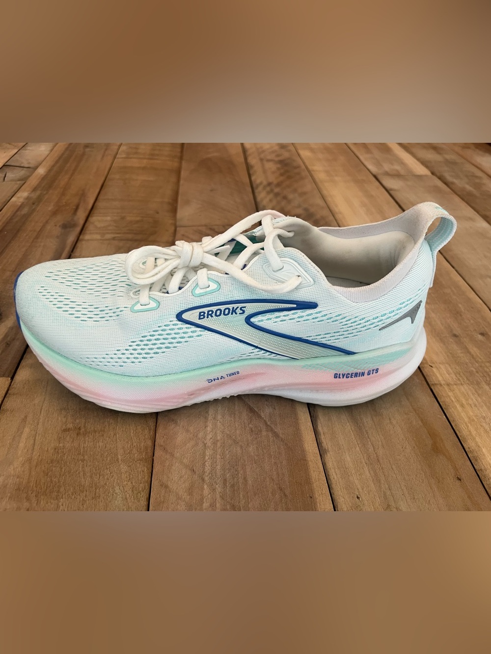 Brooks Glycerin GTS 22 Limpet Shell Amparo Blue W Running Shoes Size 8.5D (Wide) - Picture 4 of 14